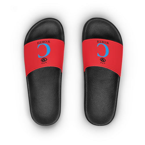 I C WORTH Women's Red Slide Sandals