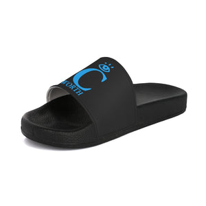 I C WORTH Women's Black Slide Sandals