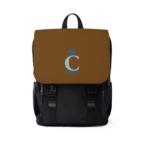 I C Worth Casual Shoulder Brown Backpack