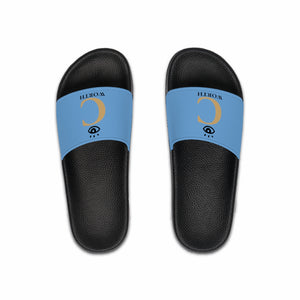 I C WORTH Men's Sky Blue Slide Sandals