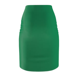 MENTALAIRE Women's Green Pencil Skirt