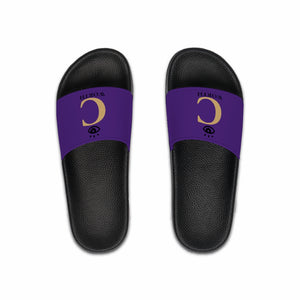 I C WORTH Men's Purple Slide Sandals