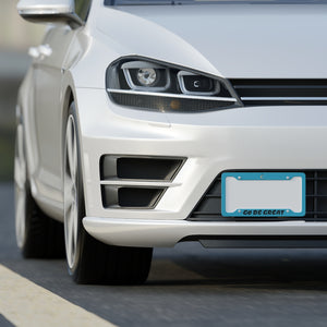 I C WORTH Aqua License Plate Frame