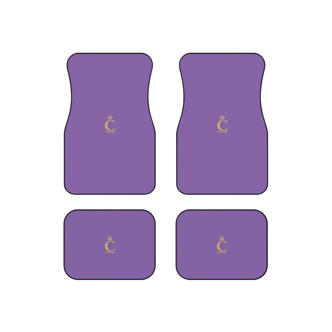 I C WORTH Light Purple Car Mats (Set of 4)