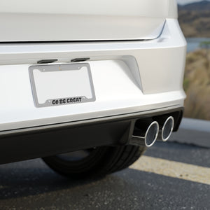 I C WORTH Light Grey License Plate Frame