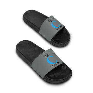 I C WORTH Women's Dark Grey Slide Sandals