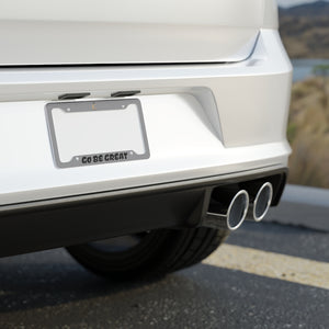 I C WORTH Grey License Plate Frame