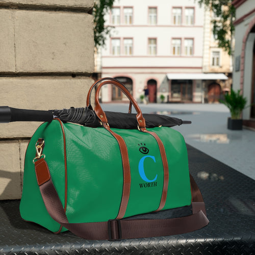 I C WORTH Waterproof Green Travel Bag