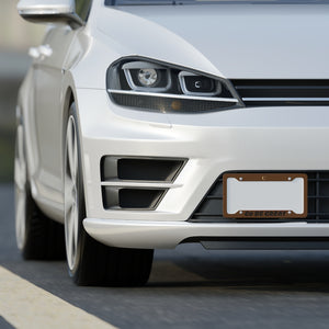 I C WORTH Brown License Plate Frame
