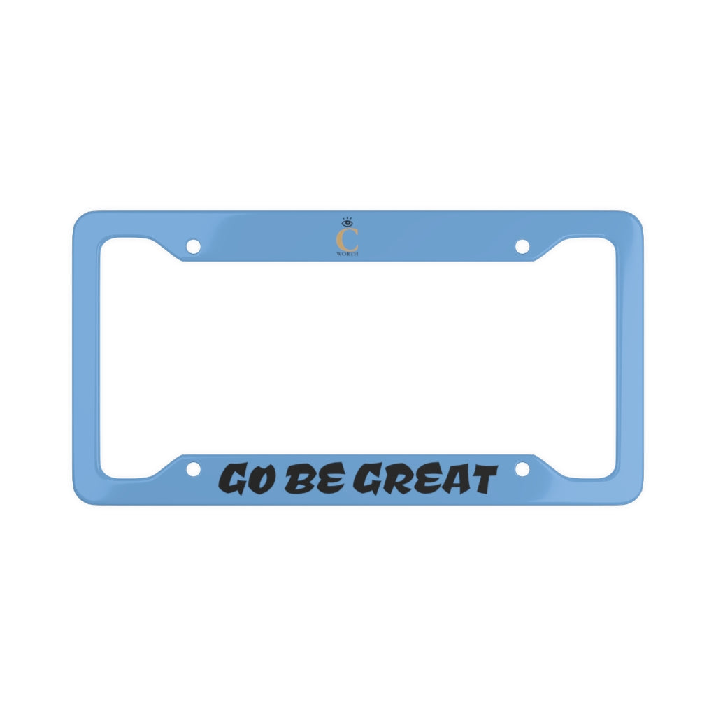 I C WORTH Sky Blue License Plate Frame