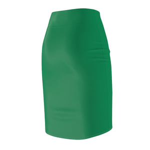 MENTALAIRE Women's Green Pencil Skirt
