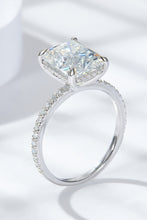 Load image into Gallery viewer, 4 Carat Moissanite 4-Prong Side Stone Ring