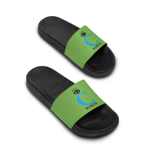 I C WORTH Women's Mint Green Slide Sandals