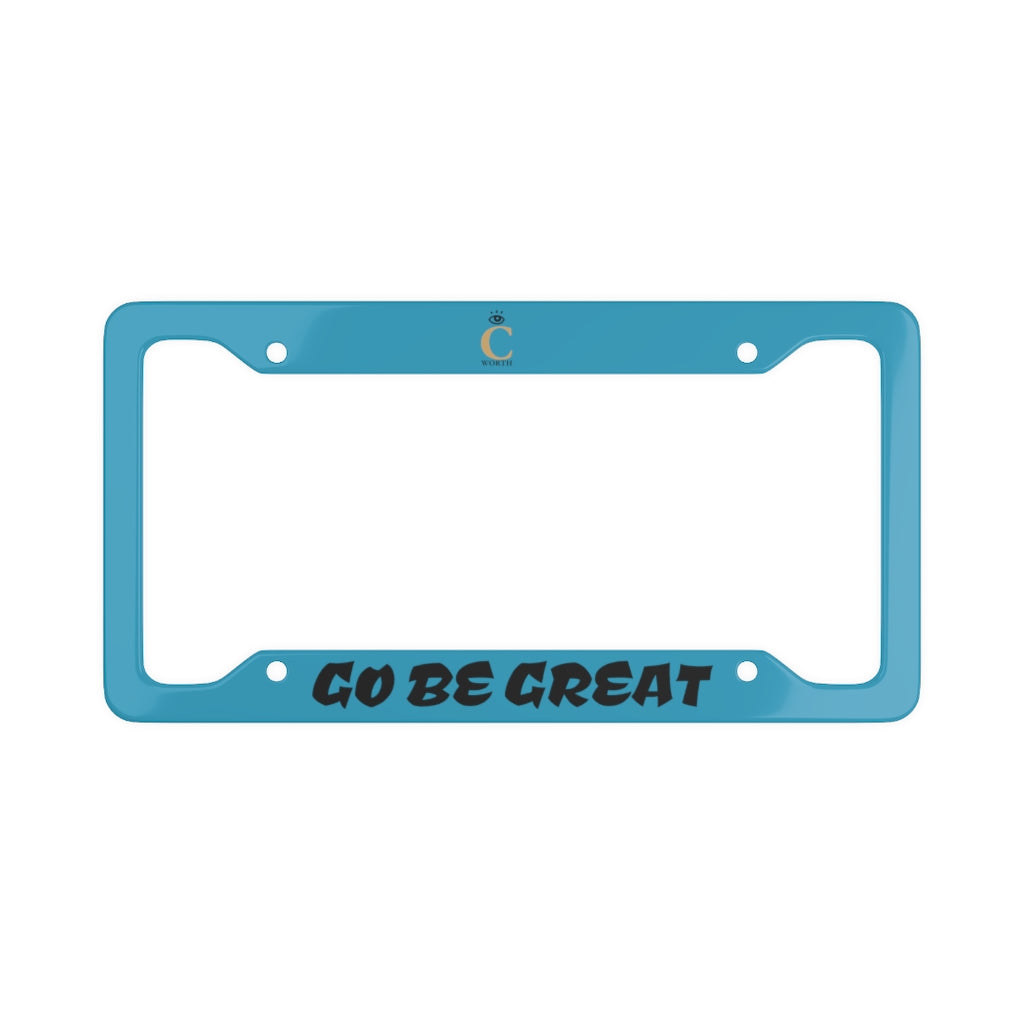 I C WORTH Aqua License Plate Frame