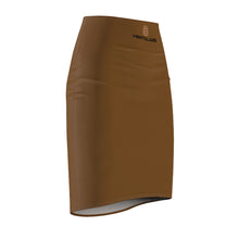 Load image into Gallery viewer, MENTALAIRE Women&#39;s Brown Pencil Skirt