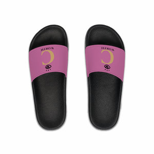 I C WORTH Men's Hot Pink Slide Sandals