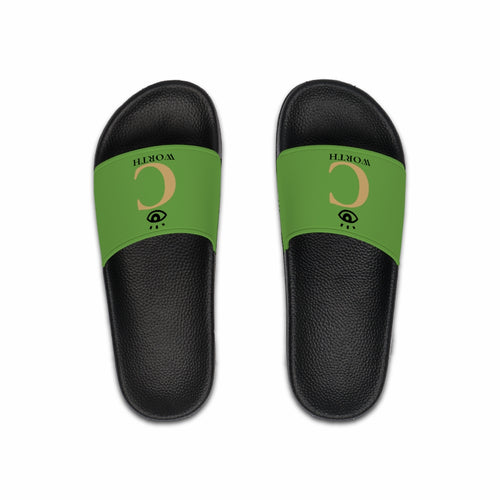 I C WORTH Men's Mint Green Slide Sandals