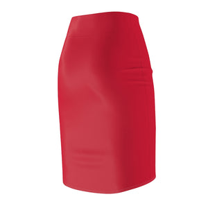 MENTALAIRE Women's Strawberry Red Pencil Skirt
