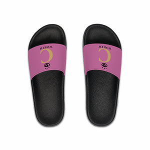 I C WORTH Men's Hot Pink Slide Sandals