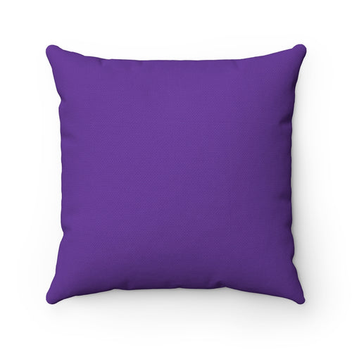 Spun Polyester Square Purple Pillow