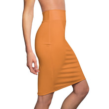 Load image into Gallery viewer, MENTALAIRE Women&#39;s Orange Pencil Skirt