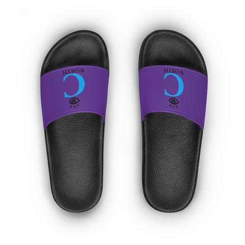 I C WORTH Women's Purple Slide Sandals