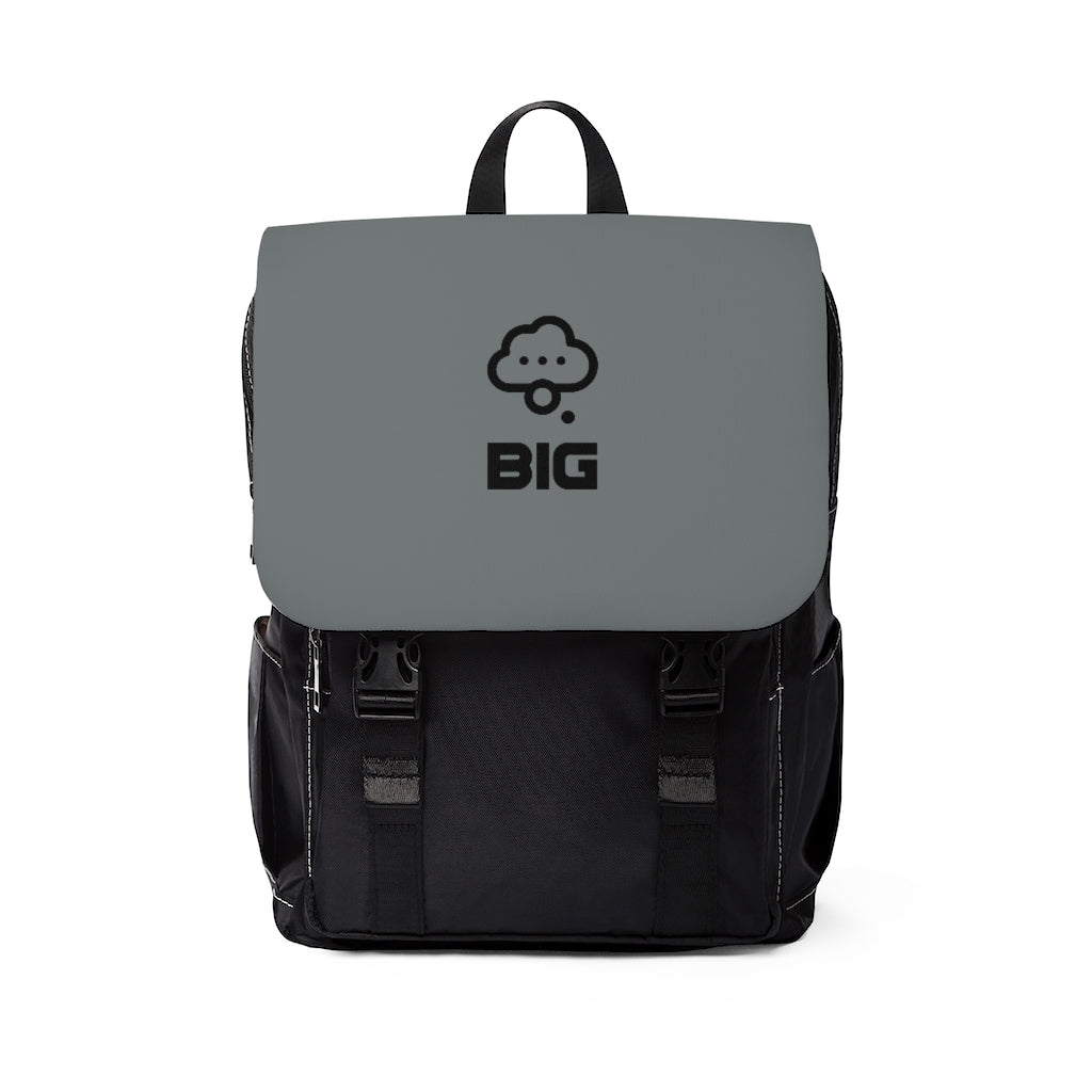 Think BIG Unisex Grey Casual Shoulder Backpack