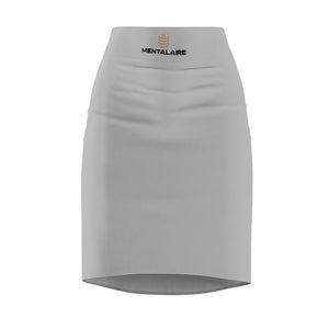 MENTALAIRE Women's Light Grey Pencil Skirt