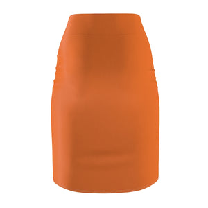 MENTALAIRE Women's Texas Orange Pencil Skirt