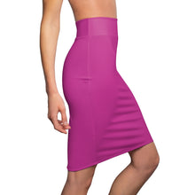 Load image into Gallery viewer, MENTALAIRE Women&#39;s Hot Purple Pencil Skirt