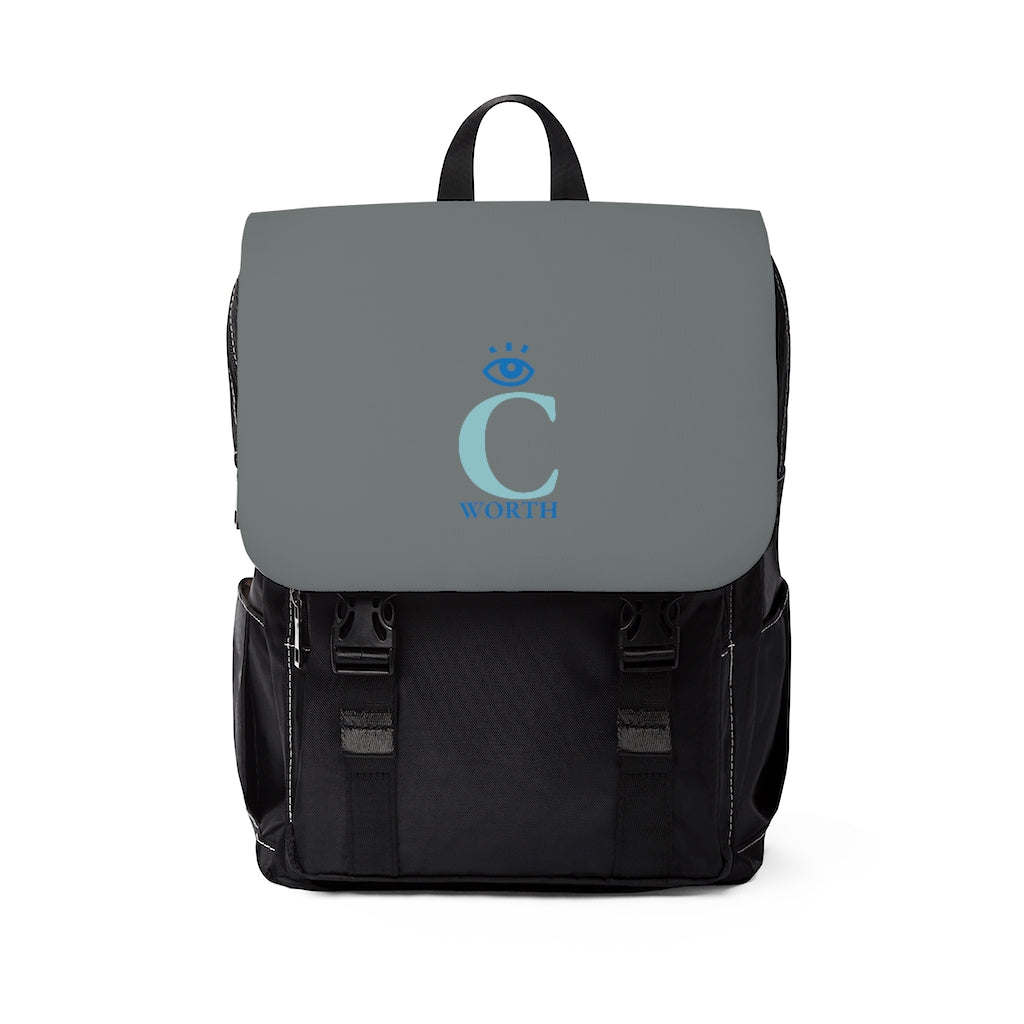 I C Worth Casual Shoulder Dark Grey Backpack
