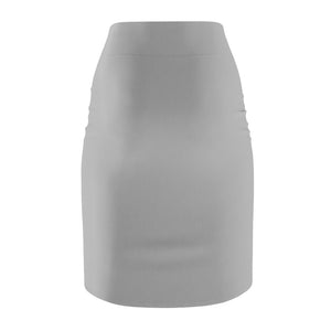 MENTALAIRE Women's Light Grey Pencil Skirt