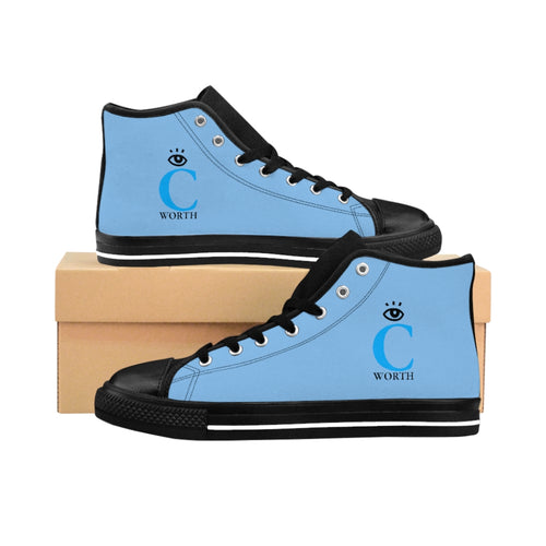 I C WORTH Women's Sky Blue High-top Sneakers