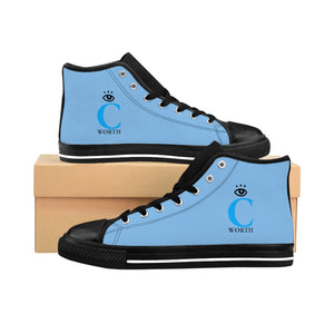 I C WORTH Women's Sky Blue High-top Sneakers
