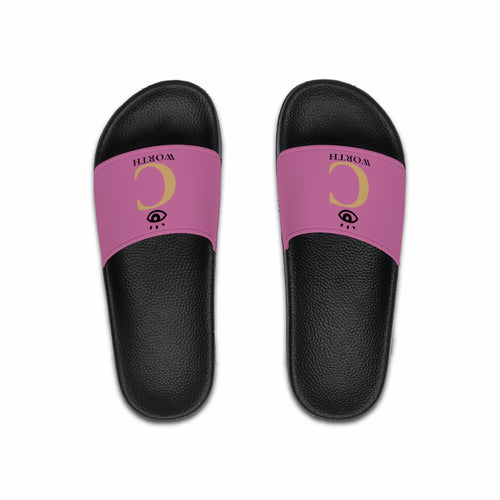 I C WORTH Men's Hot Pink Slide Sandals