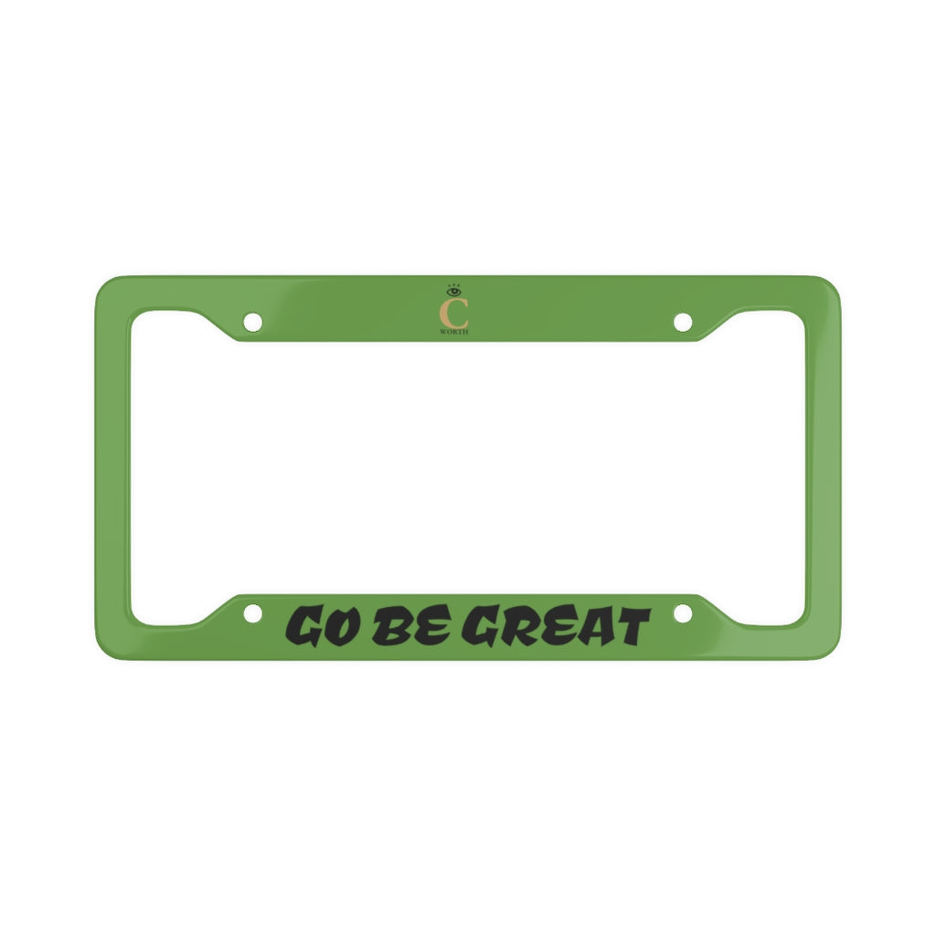 I C WORTH Green License Plate Frame