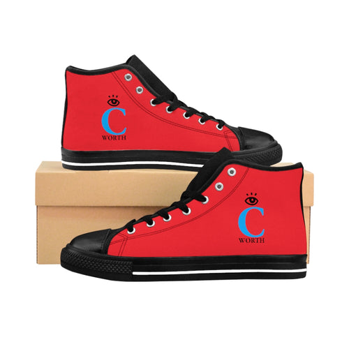 I C WORTH Women's Red High-top Sneakers