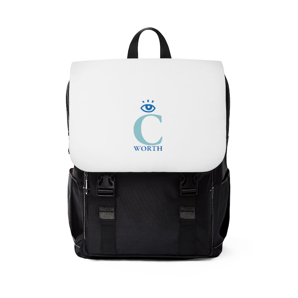 I C Worth Casual Shoulder White Backpack