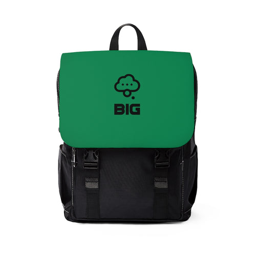 Think BIG Unisex Green Casual Shoulder Backpack