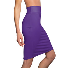 Load image into Gallery viewer, MENTALAIRE Women&#39;s Purple Pencil Skirt