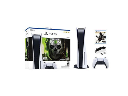 PlayStation 5 Disc Edition Call of Duty Modern Warfare II Bundle with Ghost of Tsushima Director's Cut and Mytrix Controller Charger