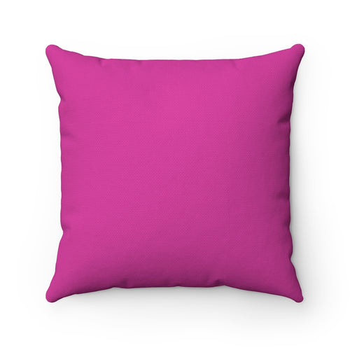 Spun Polyester Square Hot Purple Pillow