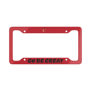 I C WORTH Dark Red License Plate Frame