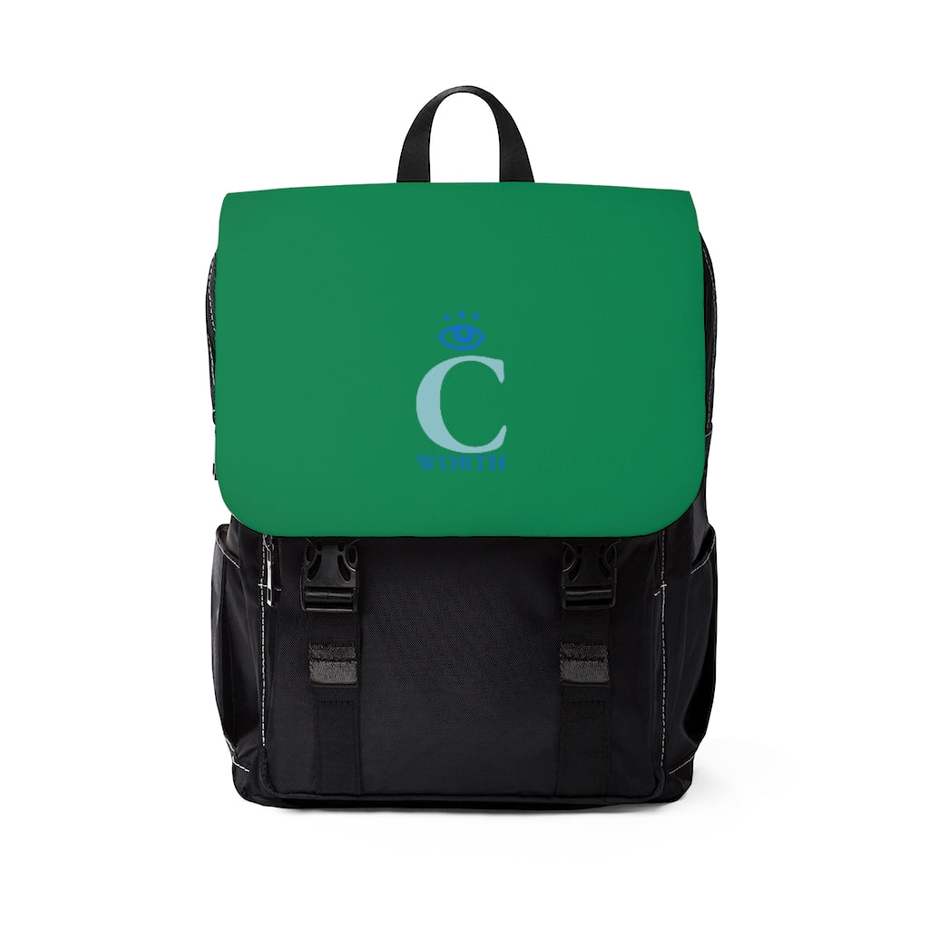 I C Worth Casual Shoulder Green Backpack