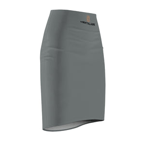 MENTALAIRE Women's Dark Grey Pencil Skirt