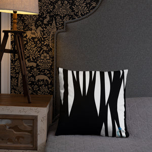 Black Tall Grass Pillow