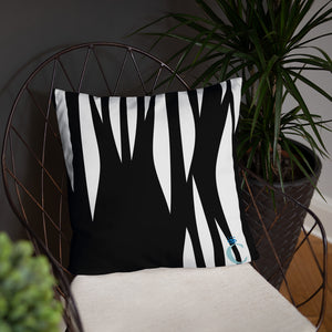 Black Tall Grass Pillow