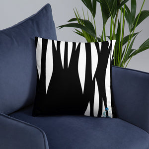 Black Tall Grass Pillow