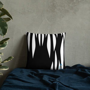 Black Tall Grass Pillow