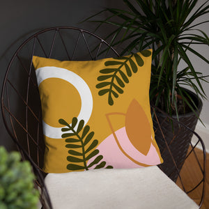 Abstract Buttercup Pillow